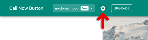 Access the domain settings via the gear icon next to the domain pulldown (desktop users)