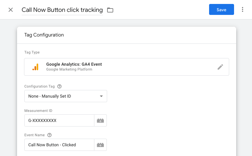 Google Tag Manager: GA4 Event Tracking settings
